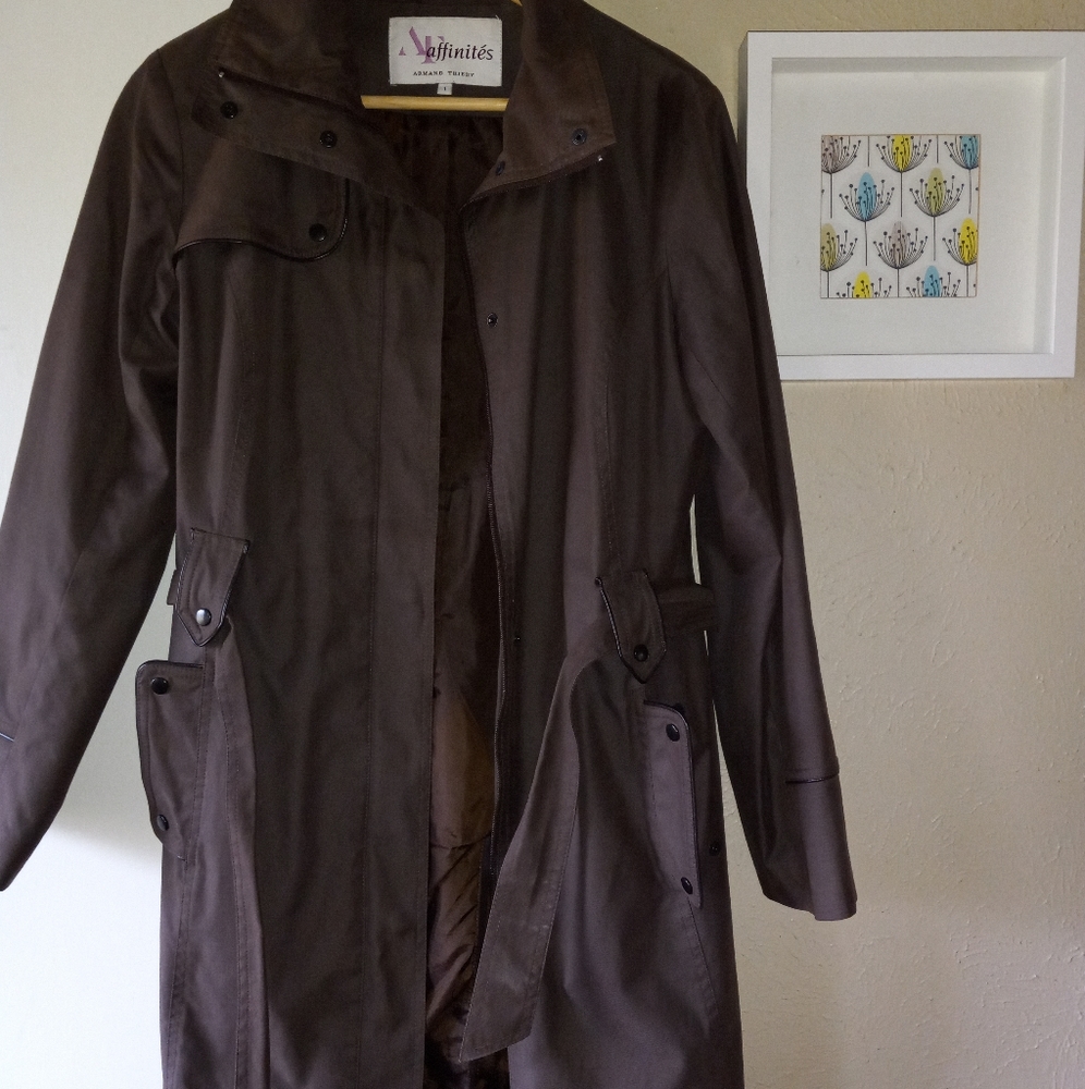Brown Women raincoat French brand Armand Thierry size 1